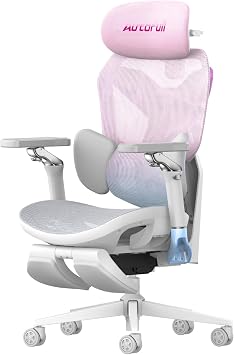 AutoFull G7 Mesh Gaming Chair, No Fatigue, Interlocking Ergonomics, Unique T-Shaped Support System, Automatic Following Lumbar, Seat Depth and Back Height Adjustment, 720  Armrest, High Elastic Mesh