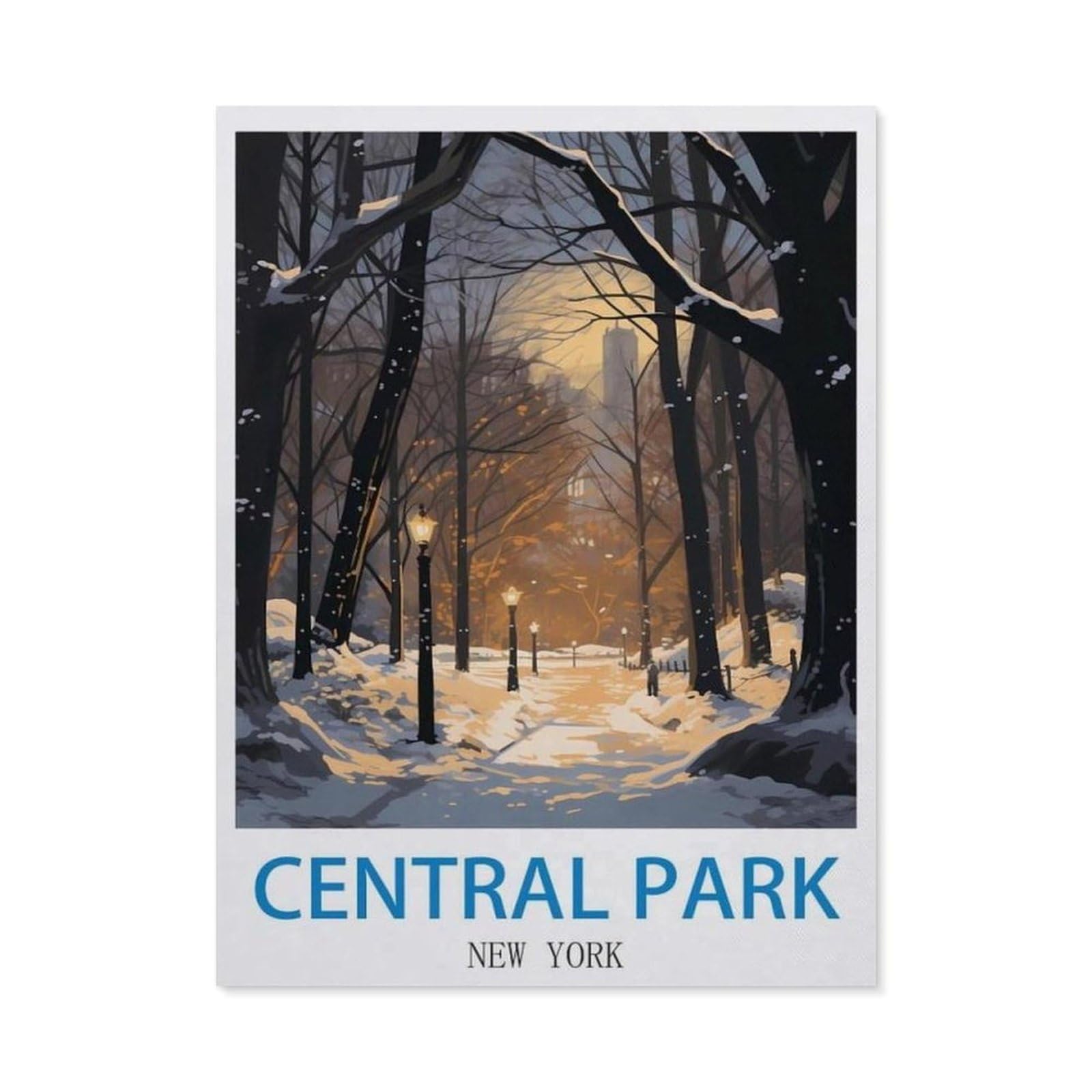 BEAYODKP 5D Diamond Painting，Central Park New York，Diamond Embroidery Cross Stitch（40 x 50 cm/15.74 x 19.68 inches）-CK25