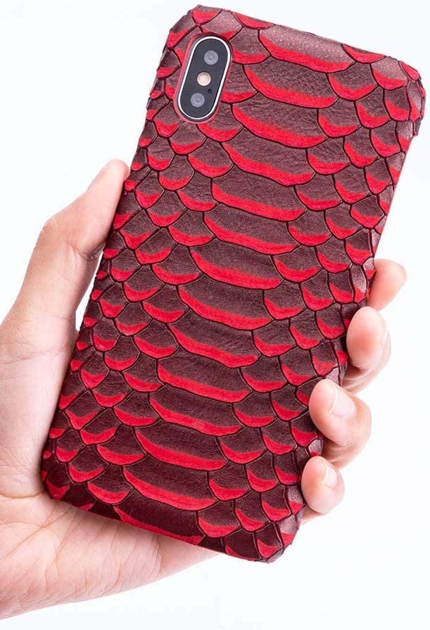 Coque iPhone Xs Max antichoc en cuir python avec protection intégrale - 3