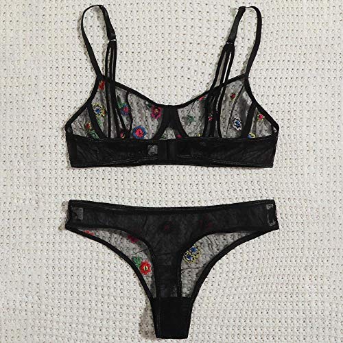 Sous-vêtements érotique ensemble dames chic en dentelle fine - 4