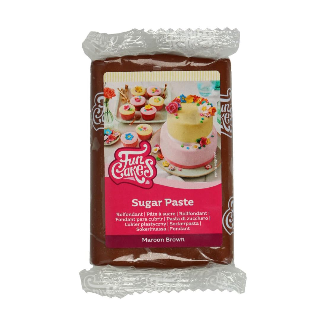 Funcakes Brown Low Date - Sugar Paste Maroon 250G [July 2026]