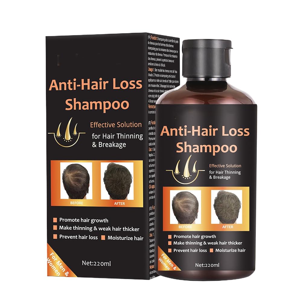 Shampoing de Croissance Cheveux, Hair Growth Shampoo, Shampoing Anti Chute, Pour Les Hommes et Femmes, Favoriser la Croissance des Cheveux for All Hair Types, 220ml