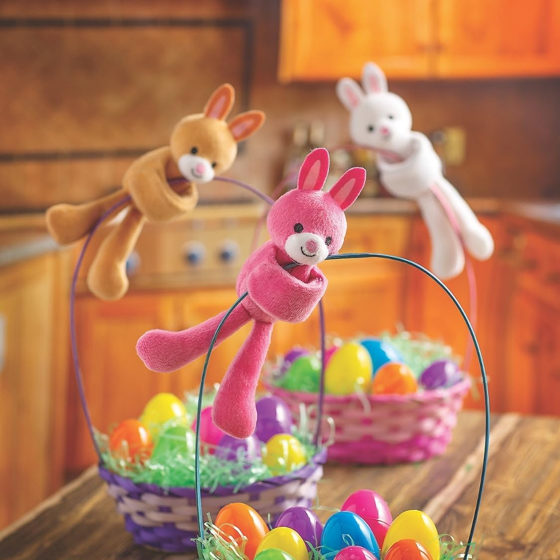 Fun Express Plush Hugging Easter Bunnies - Jewelry - 12 Pieces