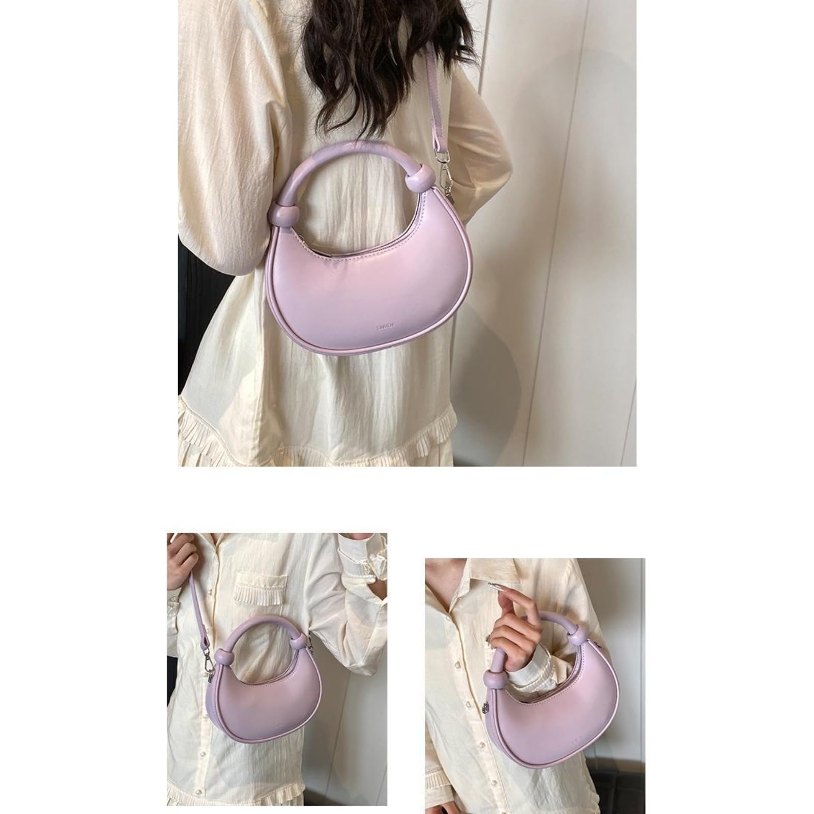 Borsa da Donna A Tracolla Elegante per Gnocchi Chic-Nero