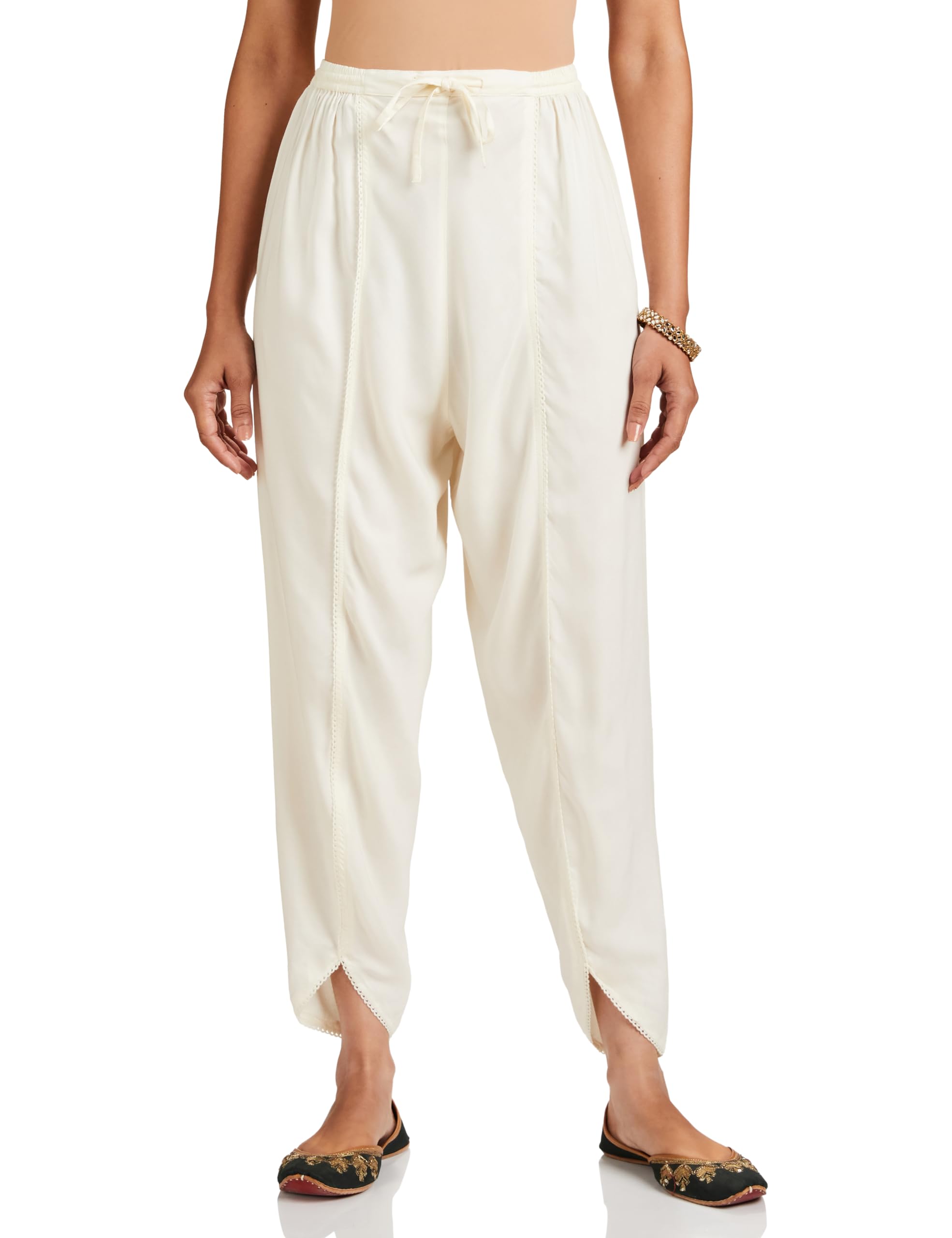 amazon brand - myx Women's Relaxed Rayon Dhoti Pants (Available in Plus Sizes)-picture-48