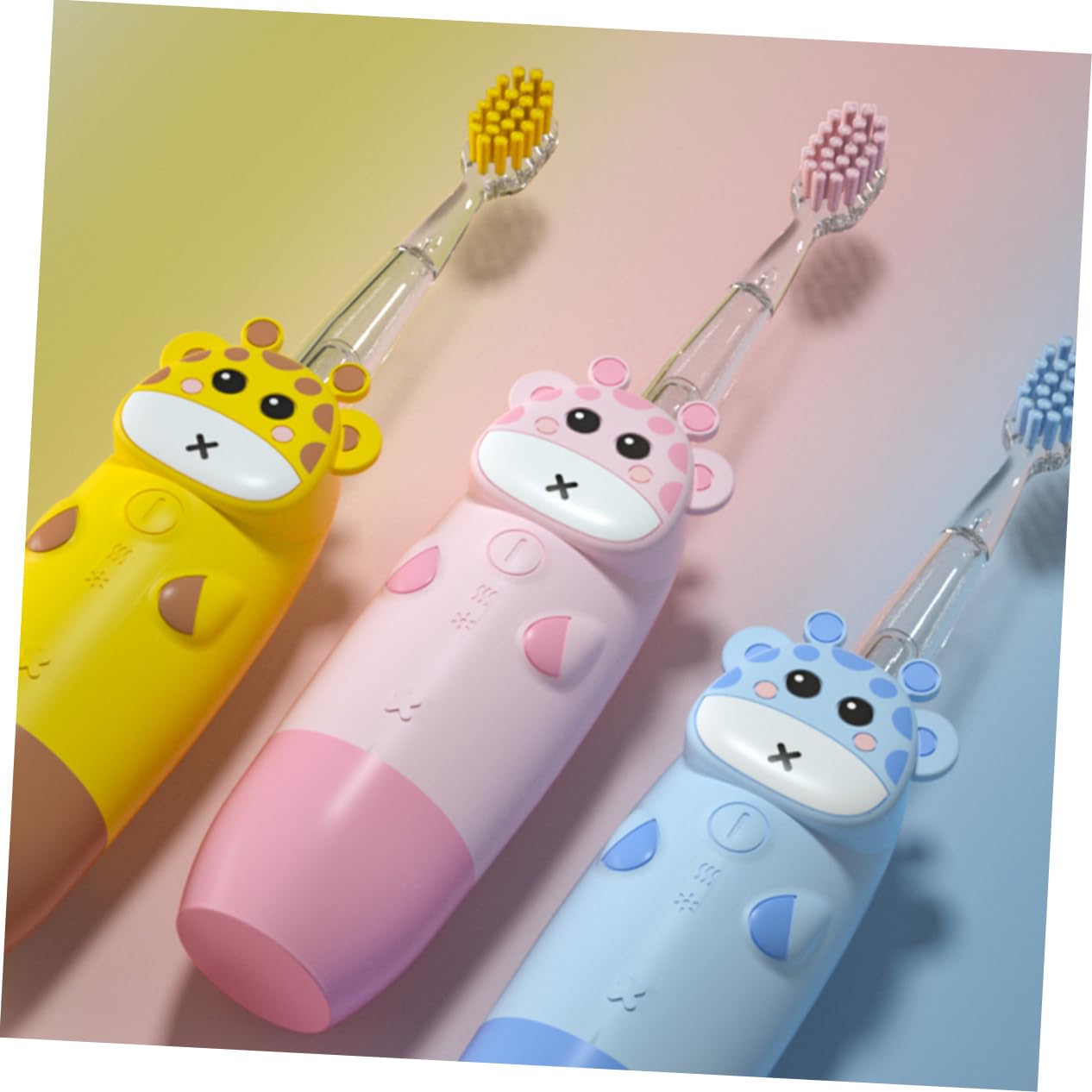 UKCOCO Cepillo de Dientes Eléctrico Rosa Frecuencia de Cepillado Ajustable y Diseño para Limpieza Bucal Segura y Efectiva para Niños