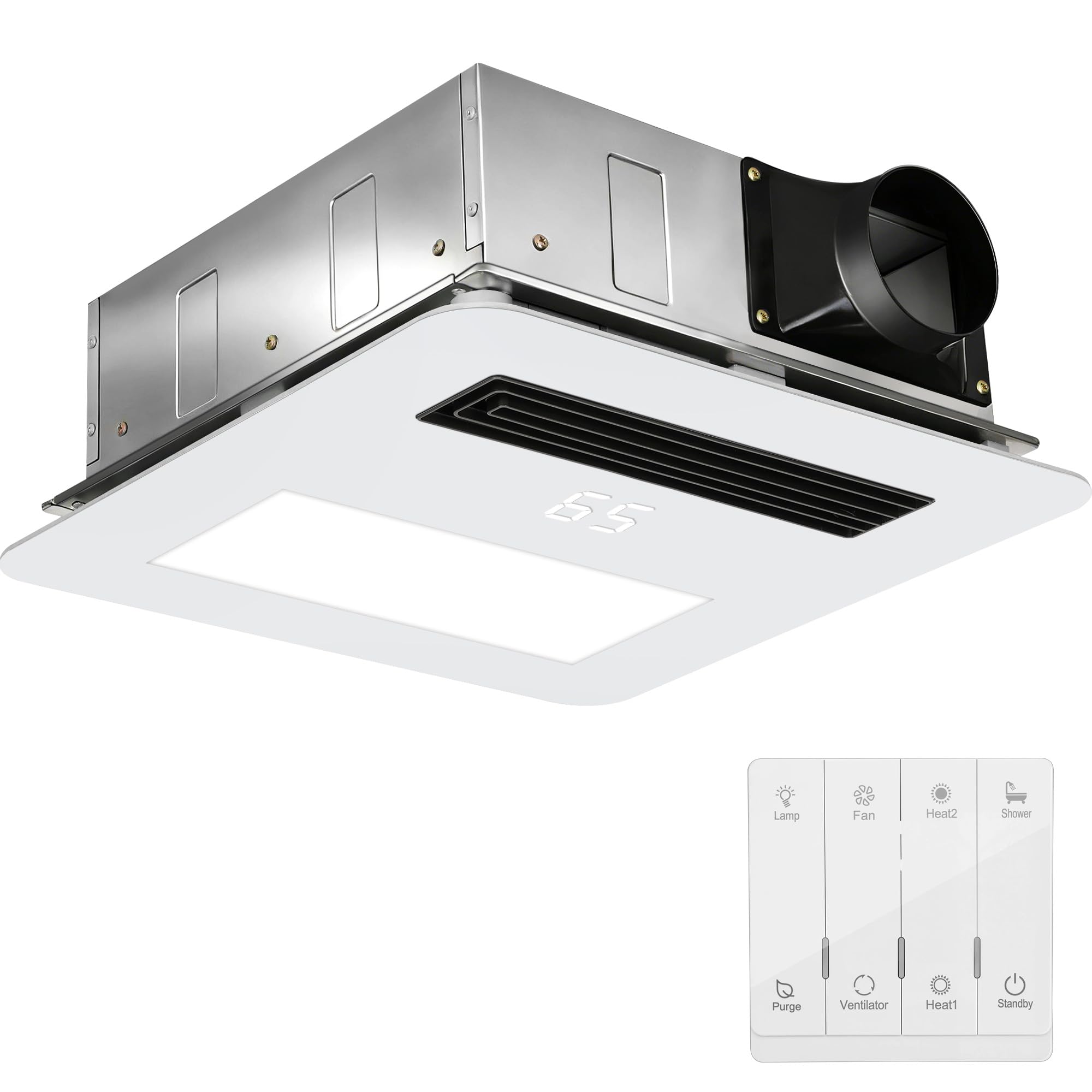 Gopper 4-in-1 Bathroom Exhaust Fan with light and heater