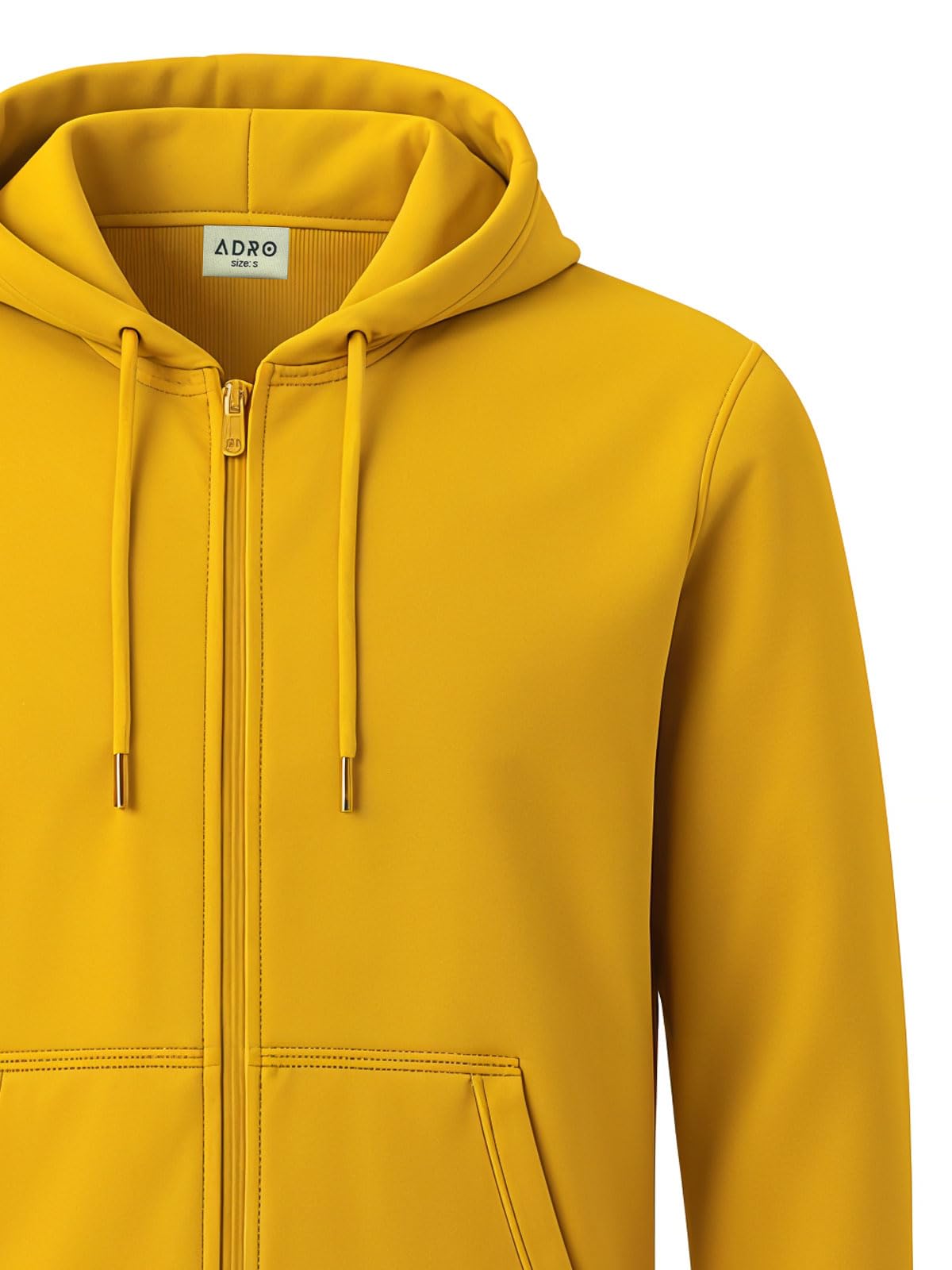 ADRO Felpa con cappuccio in cotone con cerniera | Felpa con cerniera | Giacche da uomo | Felpa con cappuccio e cerniera da uomo