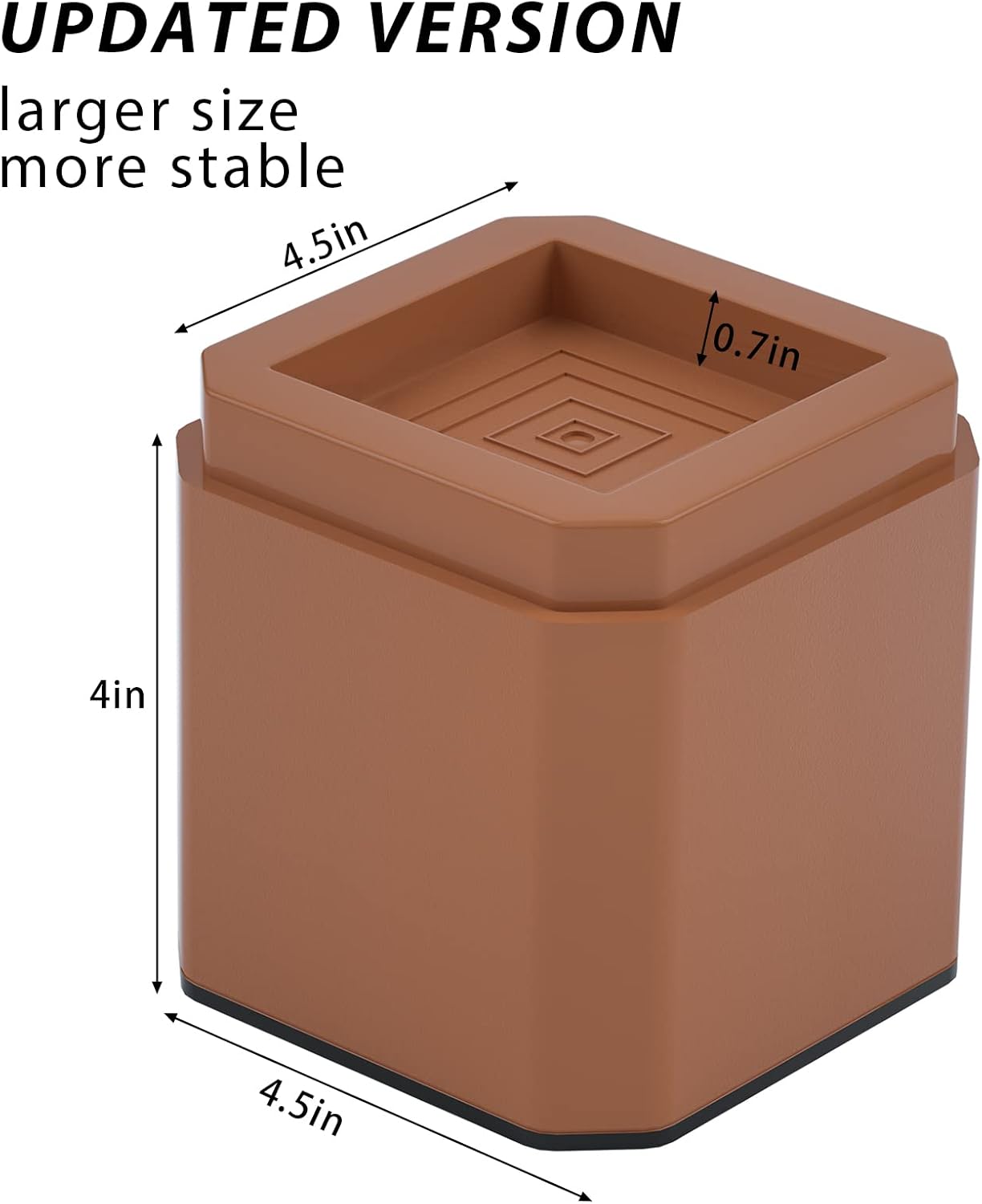 Buy Yunnix Bed Risers Heavy Duty, Stackble Furniture Risers, 3 Inch Adjustable Height Bed Riser