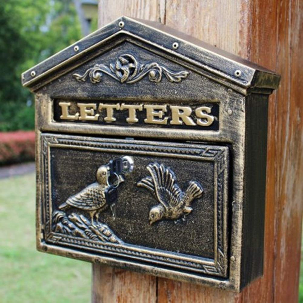 Wall Mounted Mailboxes Villa Style Outdoor Courtyard Letterbox For Outside