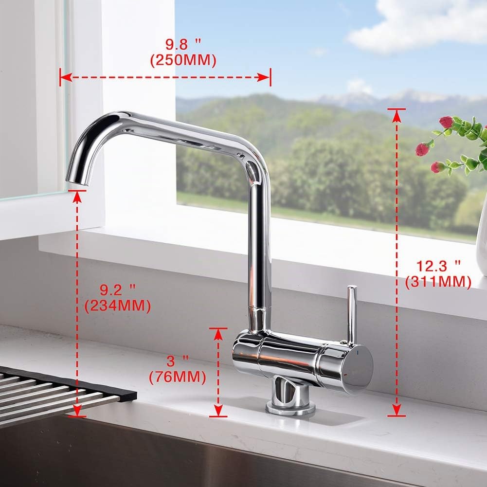 Ibergrif Grifo de Cocina Abatible 180° Giratorio 360°