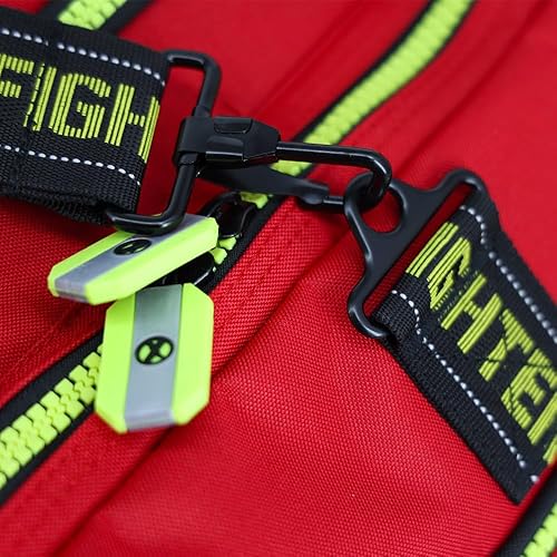 Miniatura 8 de Lightning X - Bolsa personalizable para equipo de bomberos con nombre bordado, 3XL, color rojo