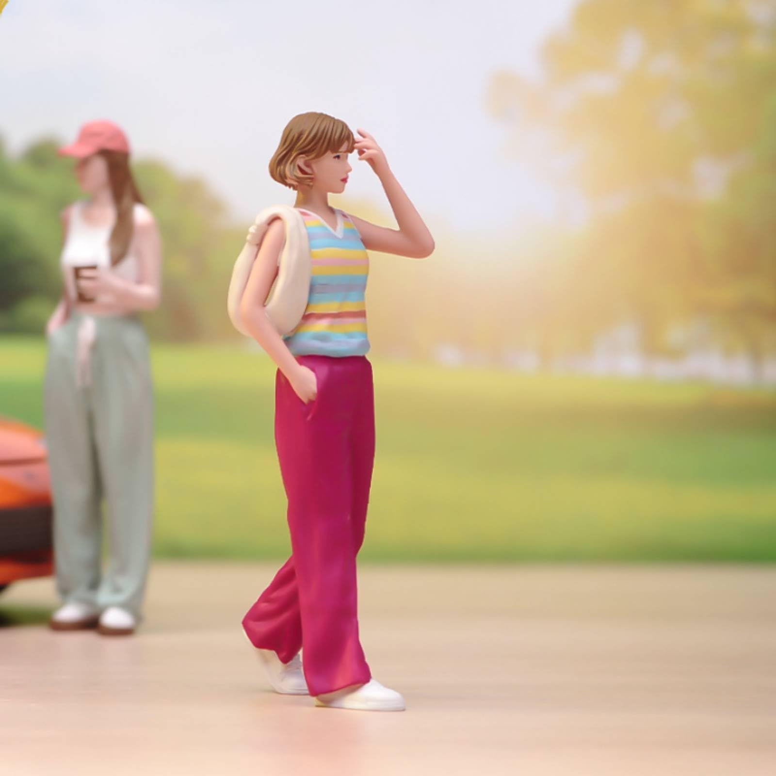 Miniatur-Frau detailreich Resinfigur authentisch Diorama-Figur für Modellbauer, Sammler, 1/18, Fein Bemalt Mit Fünf Gesichtszügen