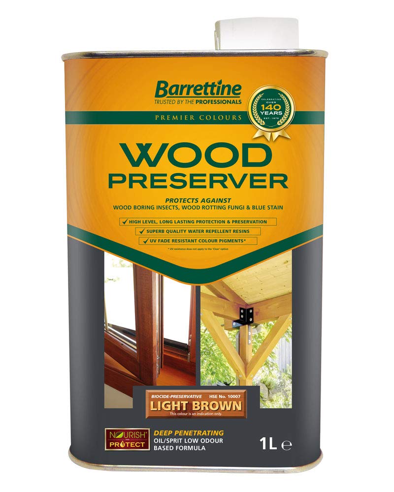 Barrettine Premier Wood Preserver 1L - Light Brown