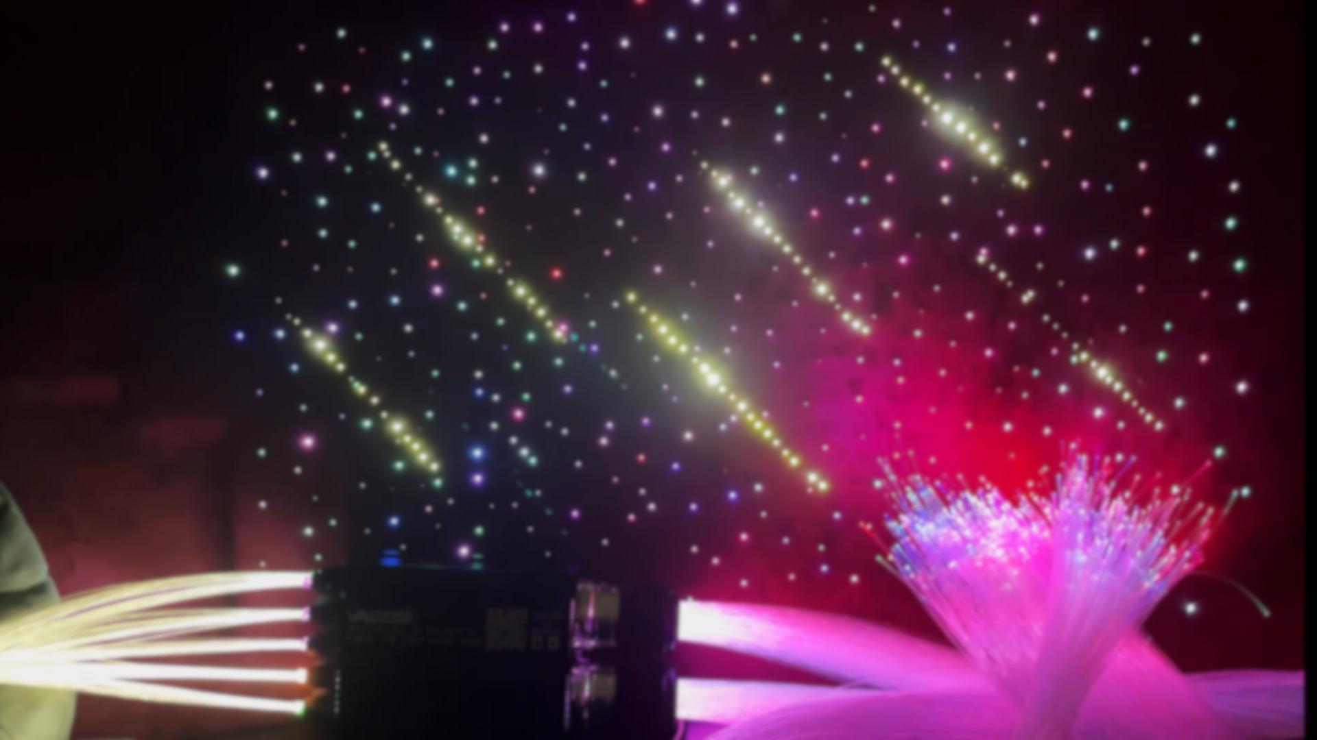 Image of 32W Starlight Headliner Light,1300pcs 9.8ft Dual Port Dual Color LED Star Ceiling Fiber Optic Light Kit APP /Remote Control White Shooting Star,for Car /Home /Party