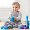 Amazon Brand - Jam & Honey Frozen Bowling Toy Set for Kids 3+ Years, Indoor Outdoor Bowling Game with 6 Pins & Ball, Sports Toy for Boys & Girls, Disney Frozen Theme, BIS Certified Safe gallery image