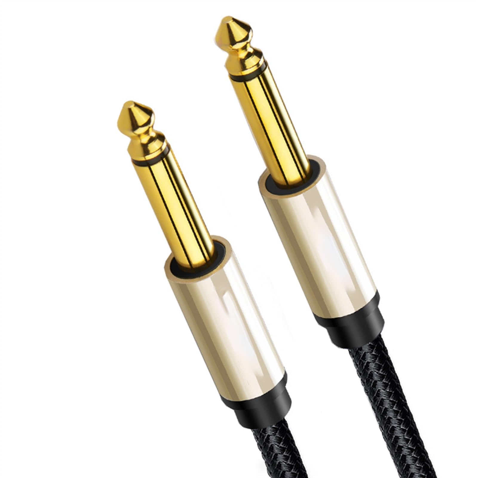 Kabel Audio Do Gitary Kabel audio do instrumentu gitarowego 6,5 mm z męskiego na męskie, ekranowany z redukcją szumów (Size : 1m)