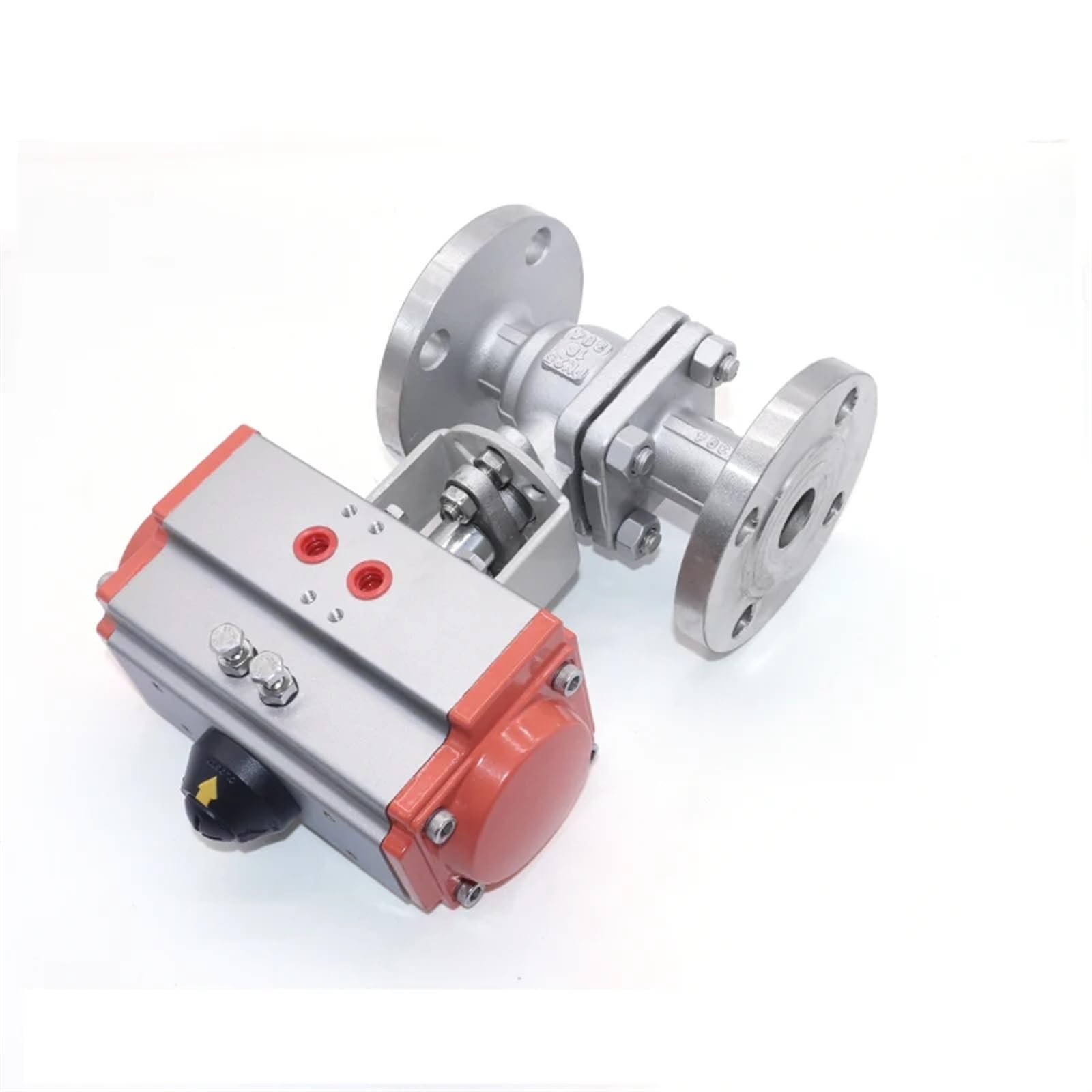 KKCZOFMJ 1/2" 304 Stainless Steel Pneumatic Flanged Ball Valve Double Acting Cylinder Temperature Steam Flange Ball Valve