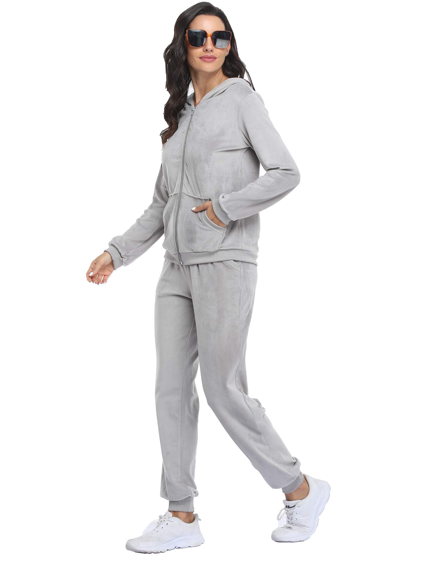 Hotouch Velour Tracksuit Womens Piece Sweatshirt And Sweatpants