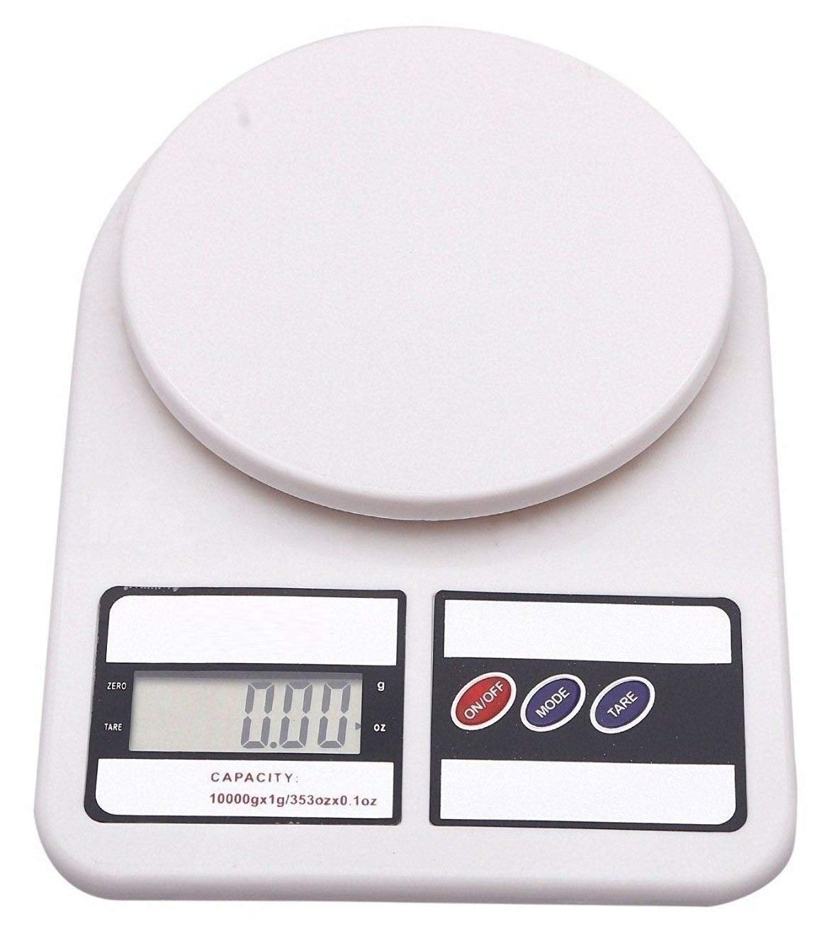 BSITFOW Electronic Kitchen Digital Weighing Scale 10 Kg / 7 kg With Large Digital Display white