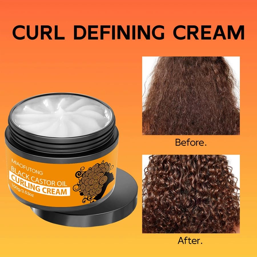 Curling Cream, Enhanced Curls with Long-Lasting Hold Moisturizing Elastic Styling Wax - Image 2