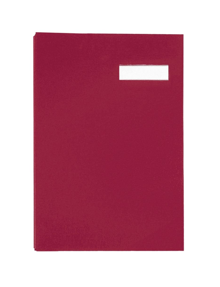 Pagna Signature File 20 Items with Linen Binding Flexible Spine, red