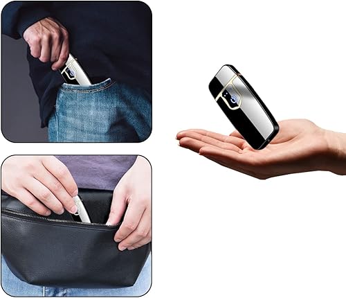 Miniatura 5 de COZYLIFE Encendedor eléctrico inteligente, encendedor recargable por USB, encendedor de encendido de doble cara, encendedor de doble arco táctil