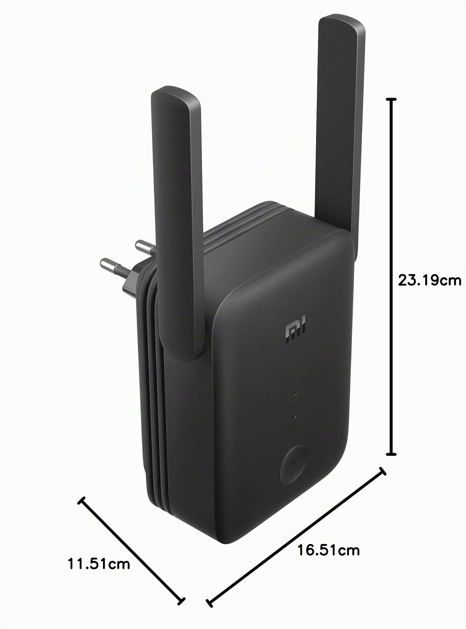 Xiaomi Mi WiFi Range Extender AC1200, repetidor WiFi, conexión Estable, WiFi Dual Band, Entrada Ethernet, indicador de señal Inteligente, Negro, versión Italiana, (RA75)