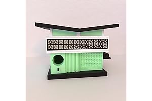 Retro Mid Century Bird House Outdoor Decor - Bird Feeder