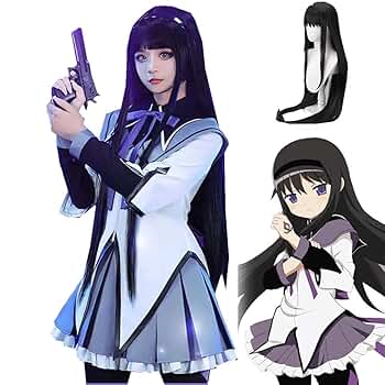 【小道具つき】　ACOS製　暁美ほむら　公式コスプレ衣装　魔法少女まどか☆マギカ 61S6ighyOCL._SY350_QL65_.jpg