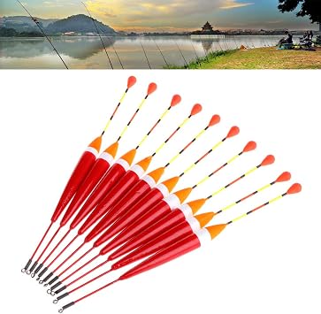 10pcs Carp Fishing Floats Set Buoy Bobber Stick for Fish Tackle Vertical 9# 0.8g