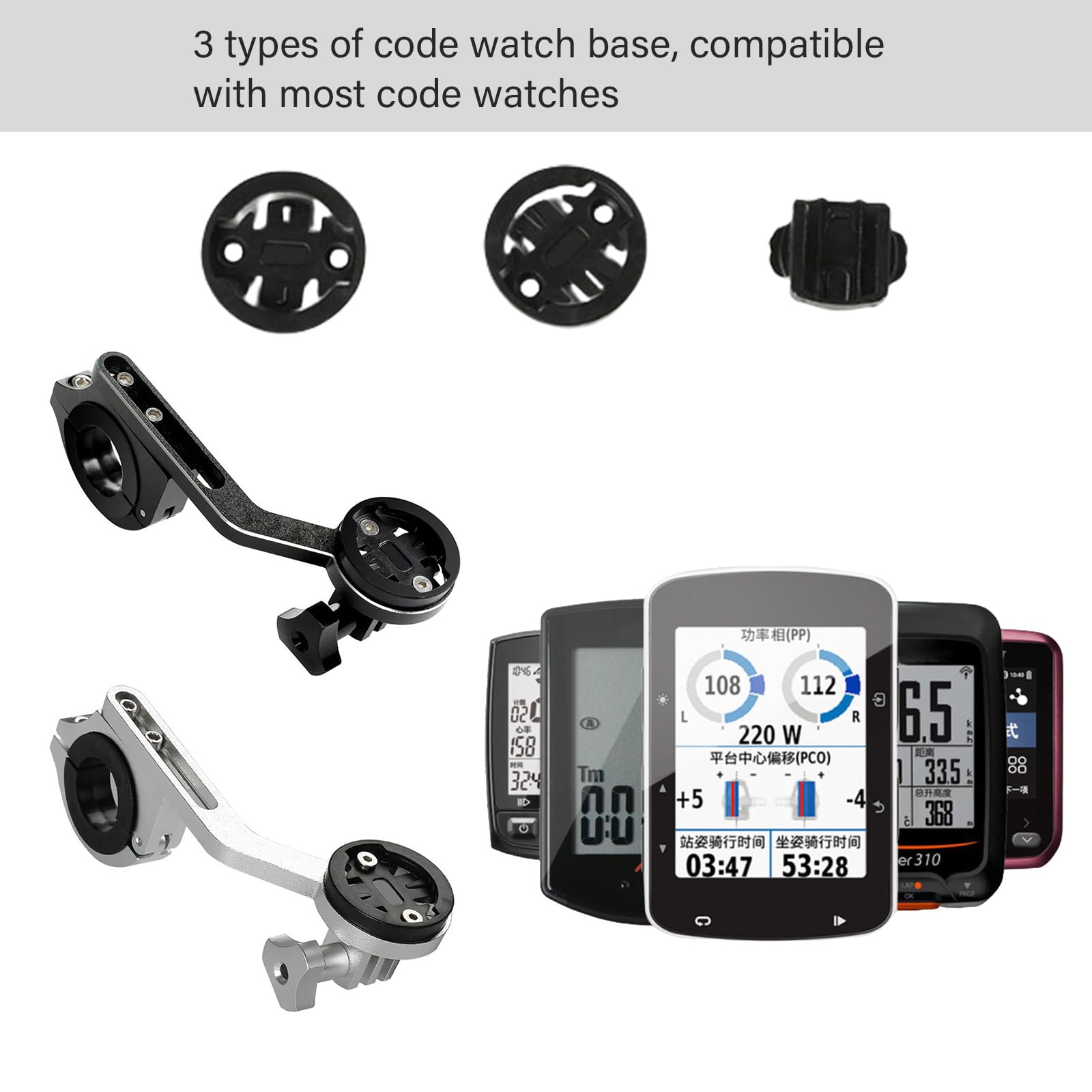 Bicycles Handlebars Combo Mount Cycling Bike Handlebars Mount Adjustable Front Computer Mount Easily To Install