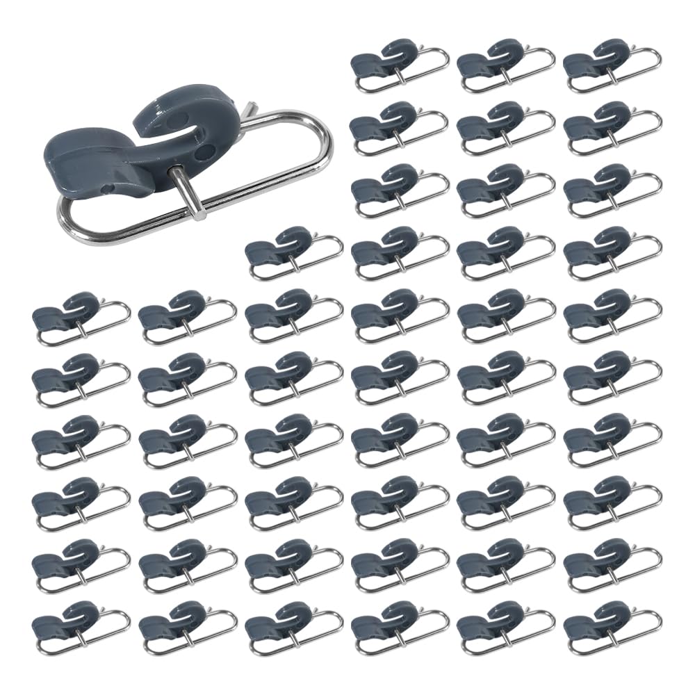 ieron 50 Pieces Fishing Tackle Impact Clips Stainless Steel Fishing Impact Bait Clips For Freshwater Saltwater Sea Fishing Bait Clips