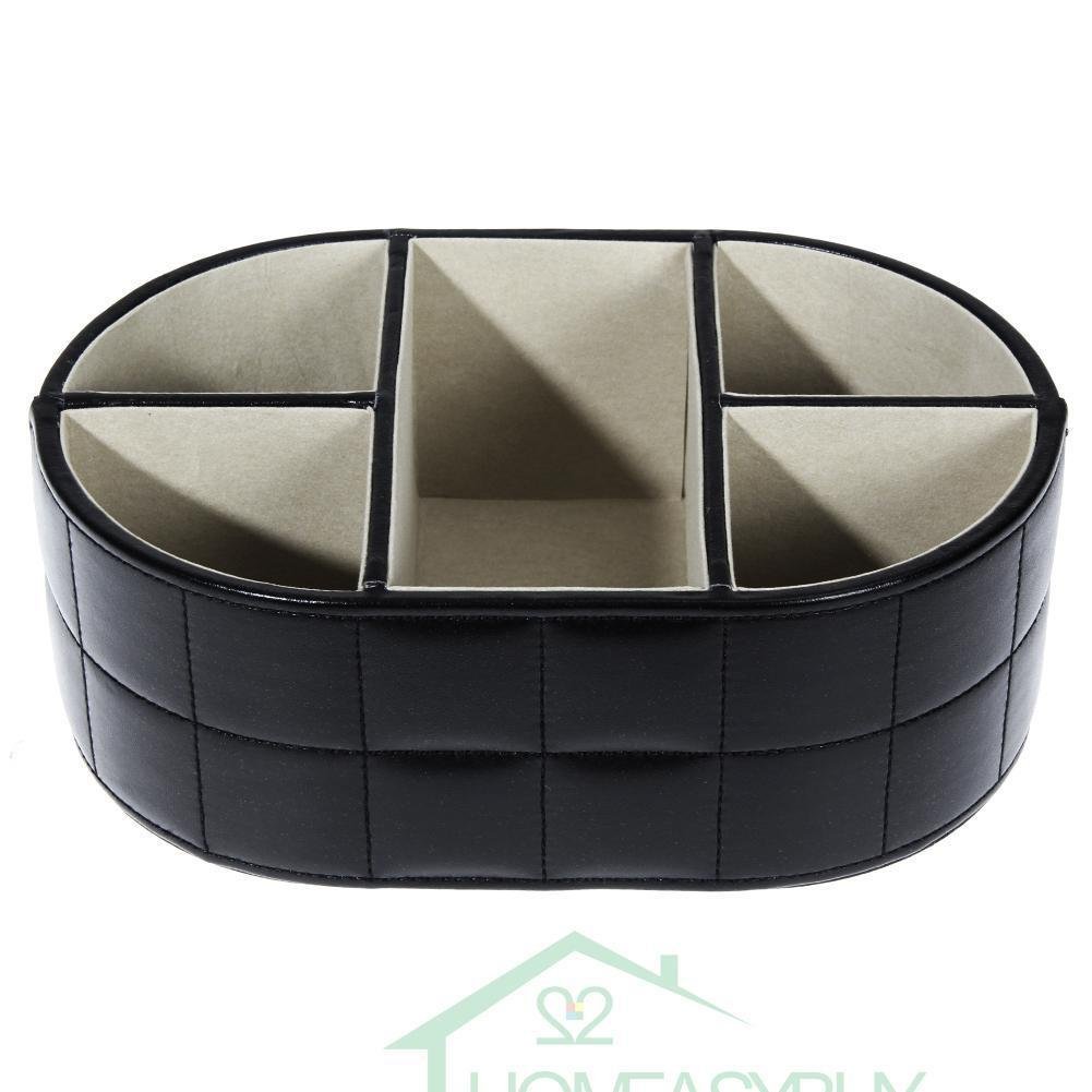 NEW PU Leather Remote Control Phone Holder Home Organizer Storage Boxes