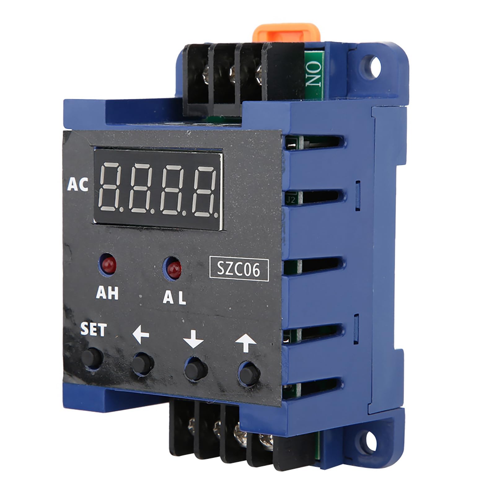 Cyfrowy amperomierz AC elektryczny SZC06 AC110‑220V 0,3‑50A zakres pomiarowy górna dolna granica przekaźnik opóźnienia alarmu (50A)