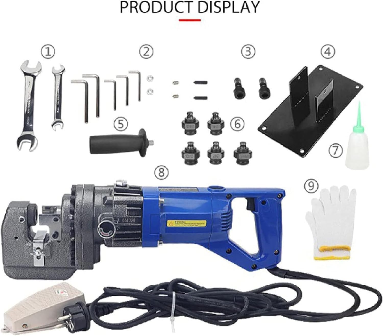 Hydraulische Lochstanze mit 1300W Motor, 2-3 Sek. Stanzgeschwindigkeit für Metallbleche, Werkstatt- und Garageinsatz, Hochleistungslochpresse für Industrie & DIY-Projekte