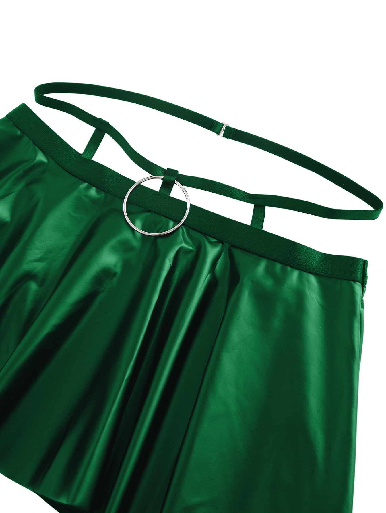 Lilosy Sexy Stocking Chocker Strappy Underwire O Ring Push Up Garter Belt Women Skirt 5 Piece: Large Army Green