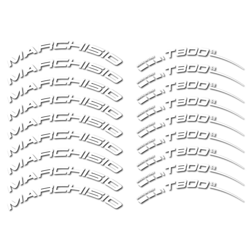 Autocollants jante Marchisio T800 58mm stickers roue vélo route