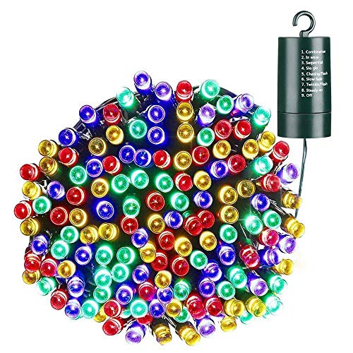 Preisvergleich Produktbild NEXVIN 10m 100 LED Lichterkette Batterie Bunt, Lichterkette Außen Wasserdicht Weihnachtsbeleuchtung für Garten, Hochzeit, Party, Weihnachtsdeko