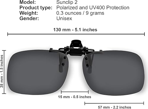 Miniatura 2 de Success Eyewear Clip On Sunglasses Polarized Sunglasses to Clip onto Eyeglasses Flip Up for Men and Women