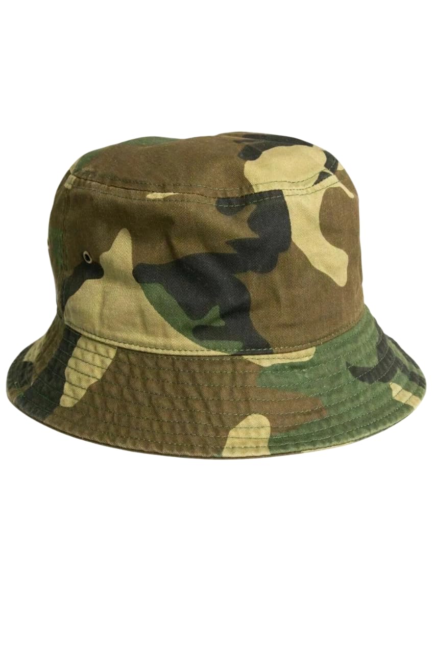 Clossy London Crushable Bucket Hat | Reversible & Foldable Cotton Sun Hat | UV Protection Hat for Adults & Kids | Unisex Summer Hat | Festival Hat | Beach Hat | Fishing Cap (UK, Alpha, S, Camo)