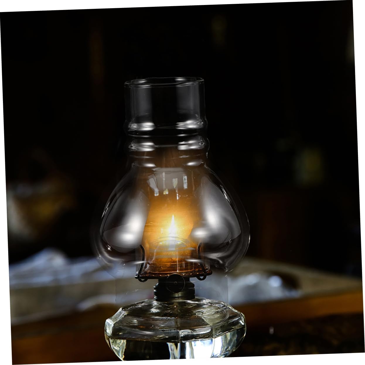 2pcs Glass Lamp Cover Replacement for Kerosene Lamps Vintage Round Oil Shade Chimney Parts for Home Decor and Lighting Needs