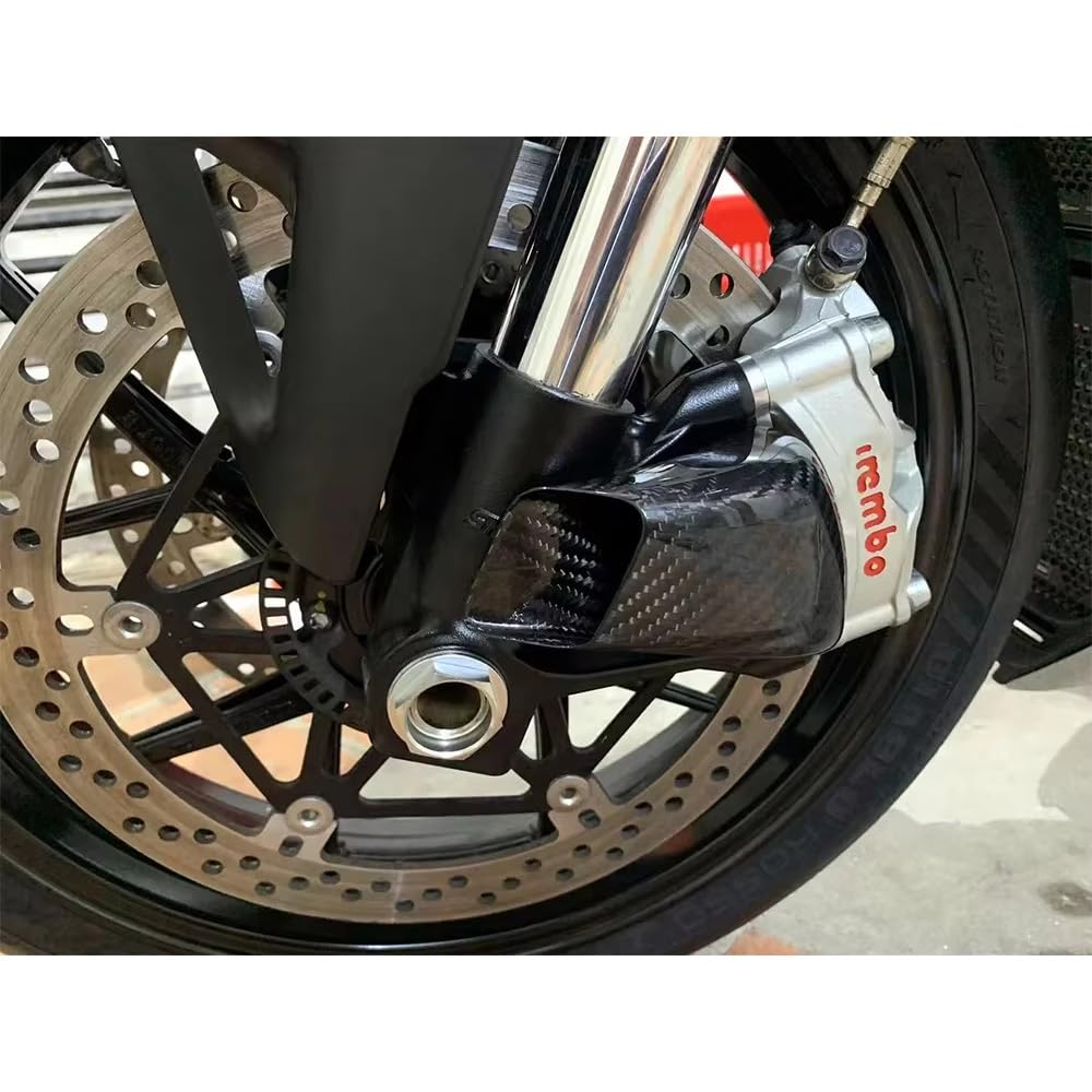 pokrywa chłodnicy motocyklowej Fit For Speed ​​twin 1200 / RS 2021-2025 zmodyfikowany przedni zacisk hamulca motocykla chłodnica nakładka z włókna węglowego(Bright black2021-2025)