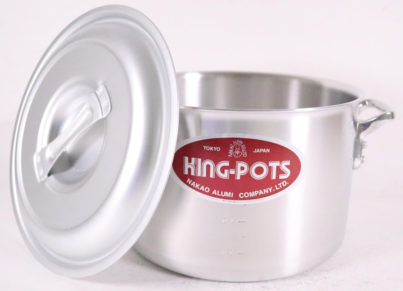 Amazon｜アルミ キング 半寸胴鍋(目盛付)27cm｜片手鍋・ソースパン