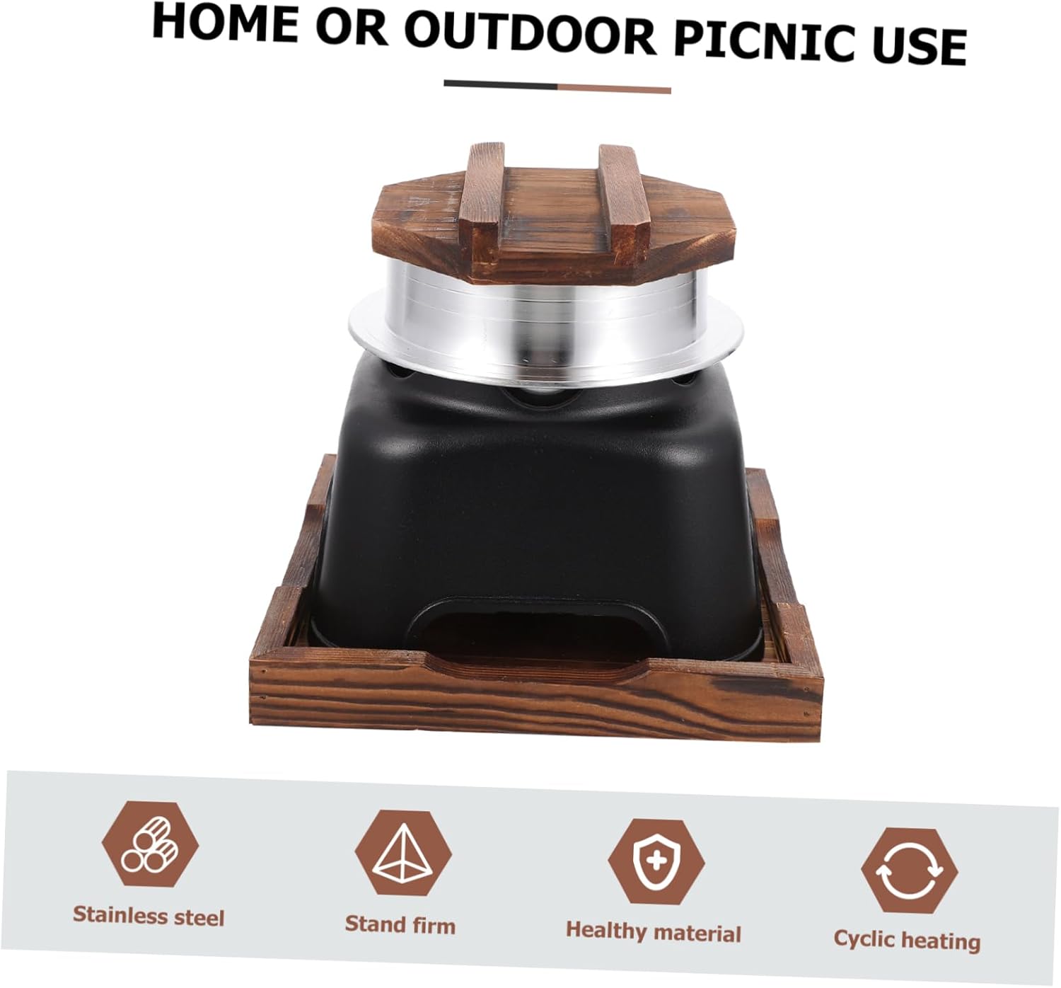 Japanese Style Rice Cooker Pot for Camping Portable Outdoor Cooking Cooking Utensils for Hiking