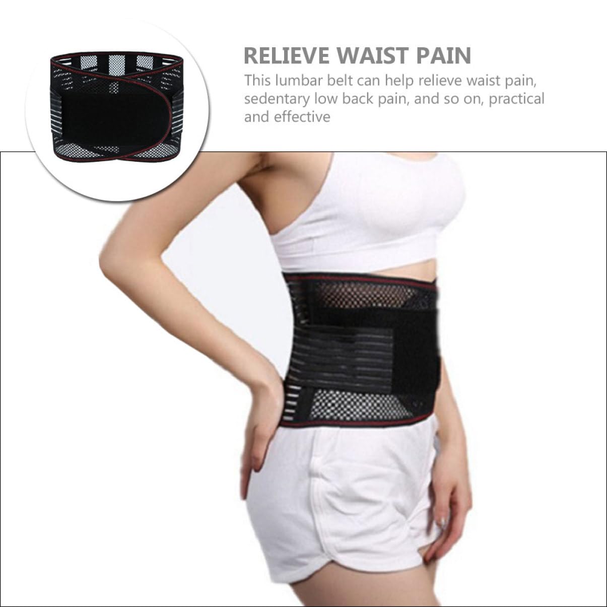 Widened Compression Back Brace Waist Support Belt for Weight Lifting Breathable Sports Back Support for Women Adjustable Fitness Lumbar Protector