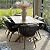 PURPLE LEAF 7 Pieces Patio Dining Set Wicker Outdoor Furniture Rectangular Table and Chairs Set for Garden Deck Teak-Finish Aluminum Frame Backyard Kitchen Set, Cushions and Pillows Included