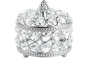 Feyarl Silver Crystal Ring Box, a Sparkling Jewel for Your Crystal Room Decor