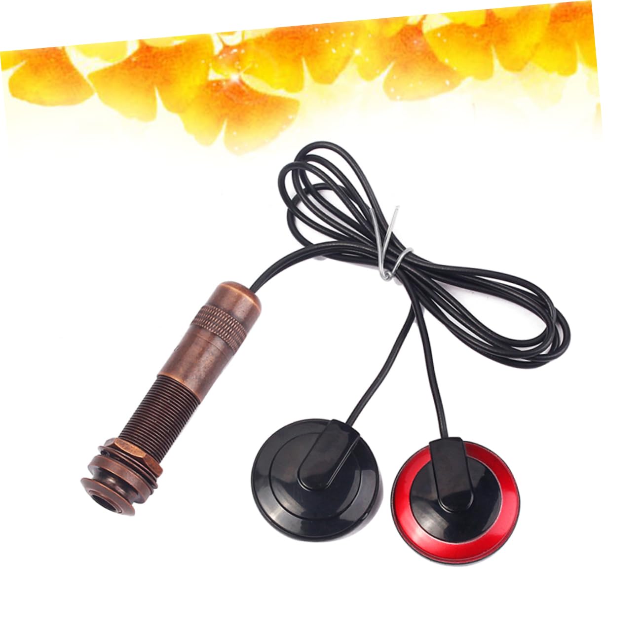 FAVOMOTO Gmb615 Mandolin Pickup Piezo Microphone Transducer 1/4 Endpin Jack Size 11.5x9.2x1.3cm