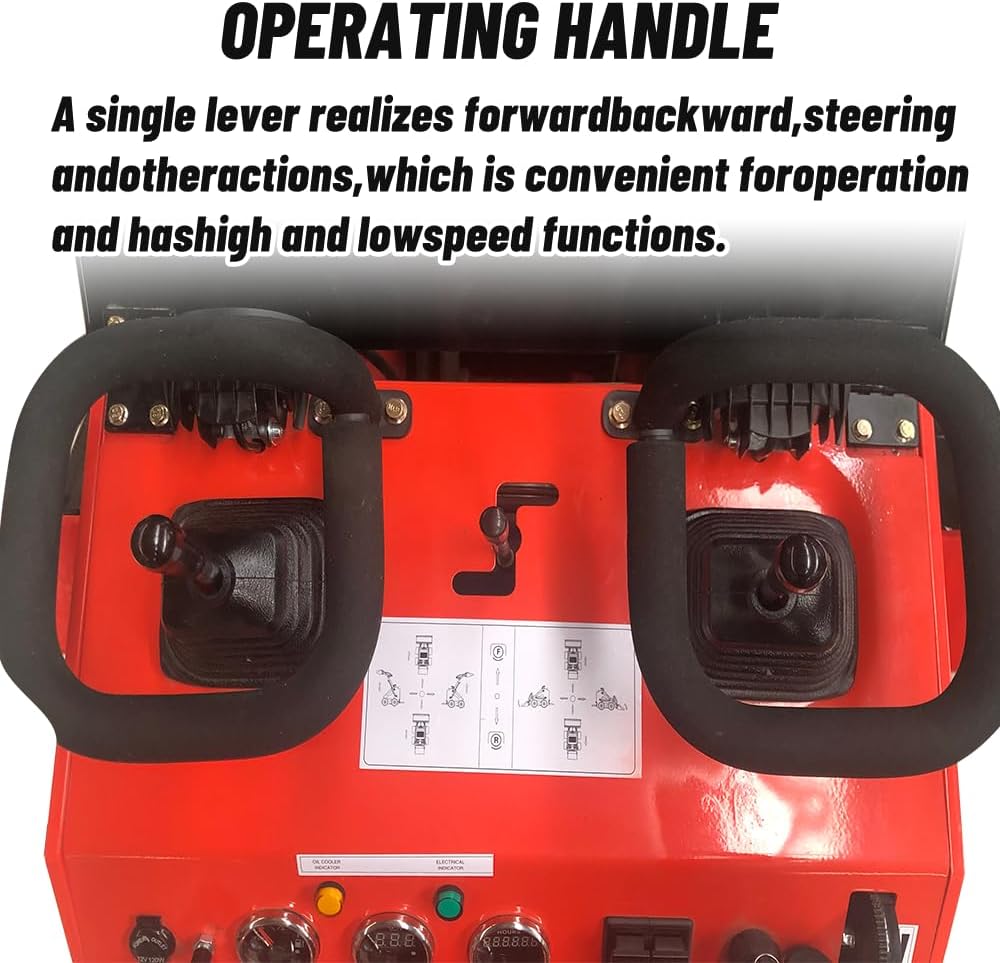 Operating handles for the mini skid steer loader